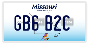 GB6B2C  license plate in MO