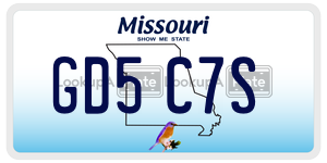GD5C7S  license plate in MO