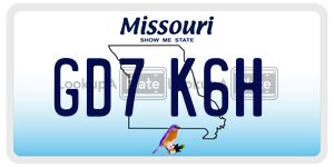 GD7K6H  license plate in MO