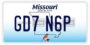 GD7N6P  license plate in MO