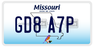 GD8A7P  license plate in MO