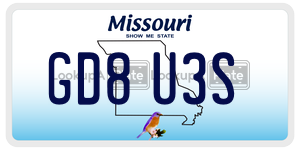 GD8U3S  license plate in MO
