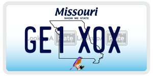 GE1X0X  license plate in MO