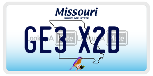 GE3X2D  license plate in MO