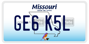 GE6K5L  license plate in MO