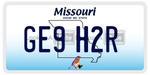 GE9H2R  license plate in MO