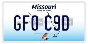 GF0C9D  license plate in MO