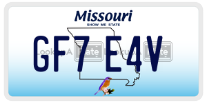 GF7E4V  license plate in MO