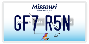 GF7R5N  license plate in MO