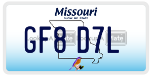 GF8D7L license plate in Missouri