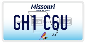 GH1C6U  license plate in MO