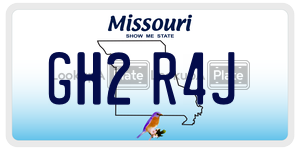 GH2R4J license plate in Missouri