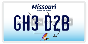 GH3D2B  license plate in MO
