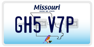 GH5V7P  license plate in MO