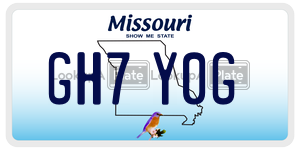 GH7Y0G  license plate in MO