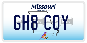 GH8C0Y  license plate in MO