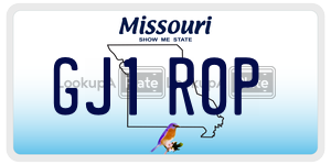 GJ1R0P  license plate in MO