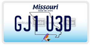 GJ1U3D  license plate in MO