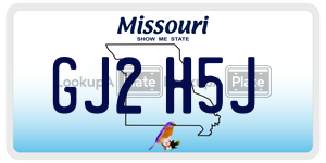 GJ2H5J  license plate in MO
