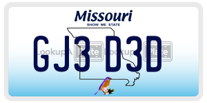 GJ3D3D  license plate in MO