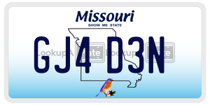 GJ4D3N  license plate in MO