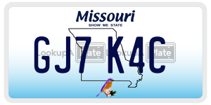 GJ7K4C  license plate in MO