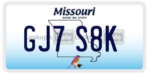 GJ7S8K  license plate in MO