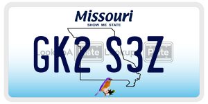 GK2S3Z  license plate in MO