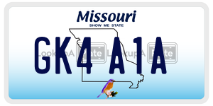 GK4A1A  license plate in MO