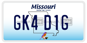 GK4D1G  license plate in MO