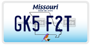 GK5F2T  license plate in MO