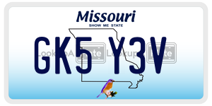 GK5Y3V  license plate in MO
