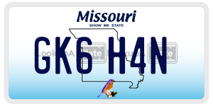 GK6H4N  license plate in MO