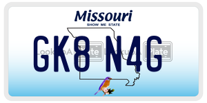 GK8N4G  license plate in MO