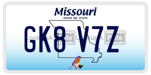 GK8V7Z  license plate in MO
