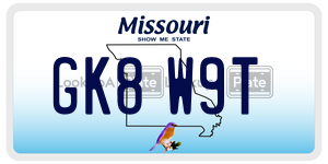 GK8W9T license plate in Missouri