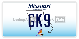 GK9  license plate in MO