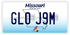 GL0J9M  license plate in MO