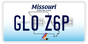 GL0Z6P  license plate in MO