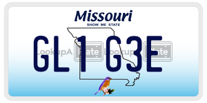 GL1G3E  license plate in MO