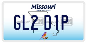 GL2D1P  license plate in MO