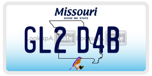 GL2D4B  license plate in MO