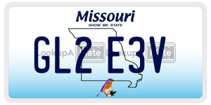 GL2E3V  license plate in MO