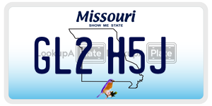 GL2H5J  license plate in MO