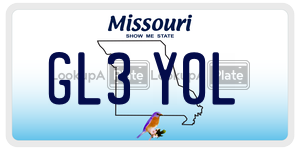 GL3Y0L  license plate in MO