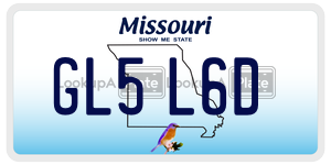 GL5L6D license plate in Missouri