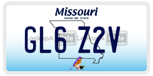 GL6Z2V  license plate in MO