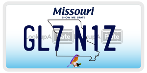 GL7N1Z  license plate in MO