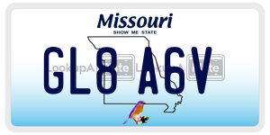 GL8A6V  license plate in MO