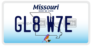 GL8W7E  license plate in MO